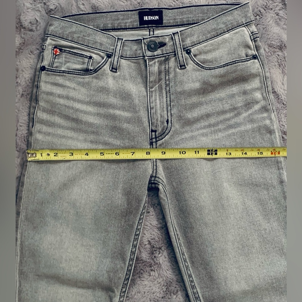 Hudson “Blair” Dark Gray High Rise Super Skinny Ankle Jeans • EUC • Size 27 - Picture 10 of 11